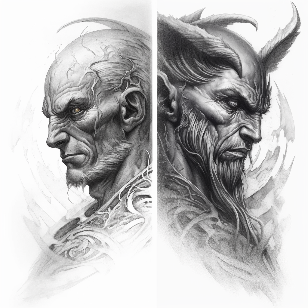 good vs evil tattoo ideas 0017