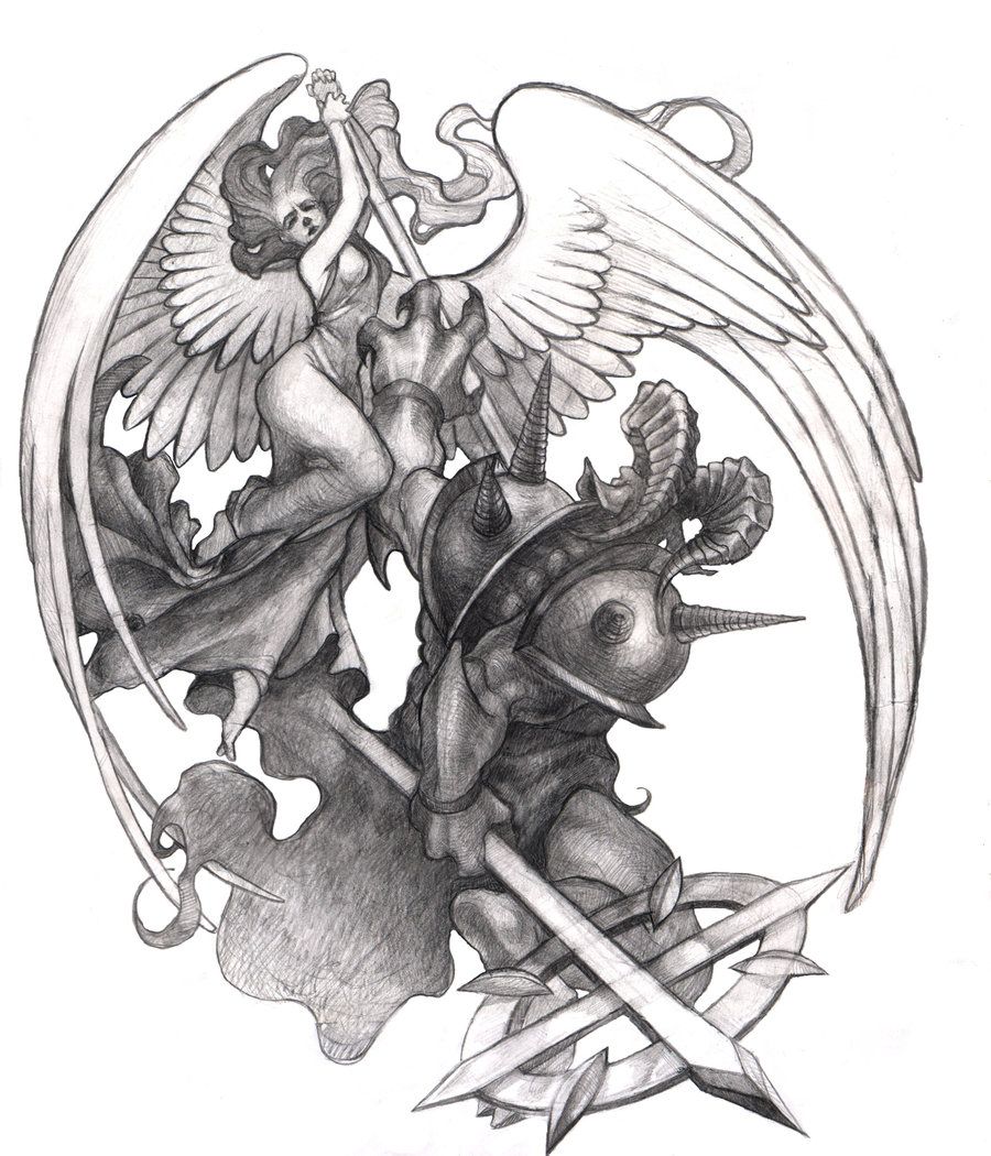 good vs evil tattoo ideas 0058