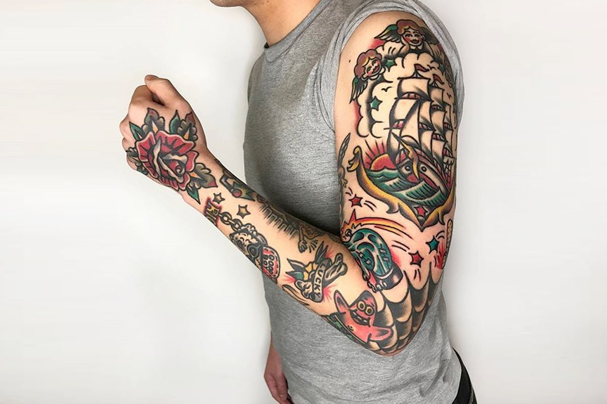 half arm sleeve tattoo ideas 0011