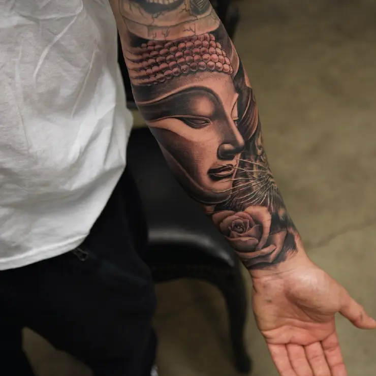 half arm sleeve tattoo ideas 0014