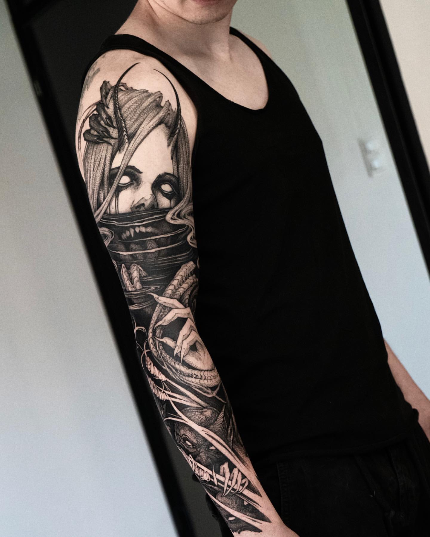 half arm sleeve tattoo ideas 0097