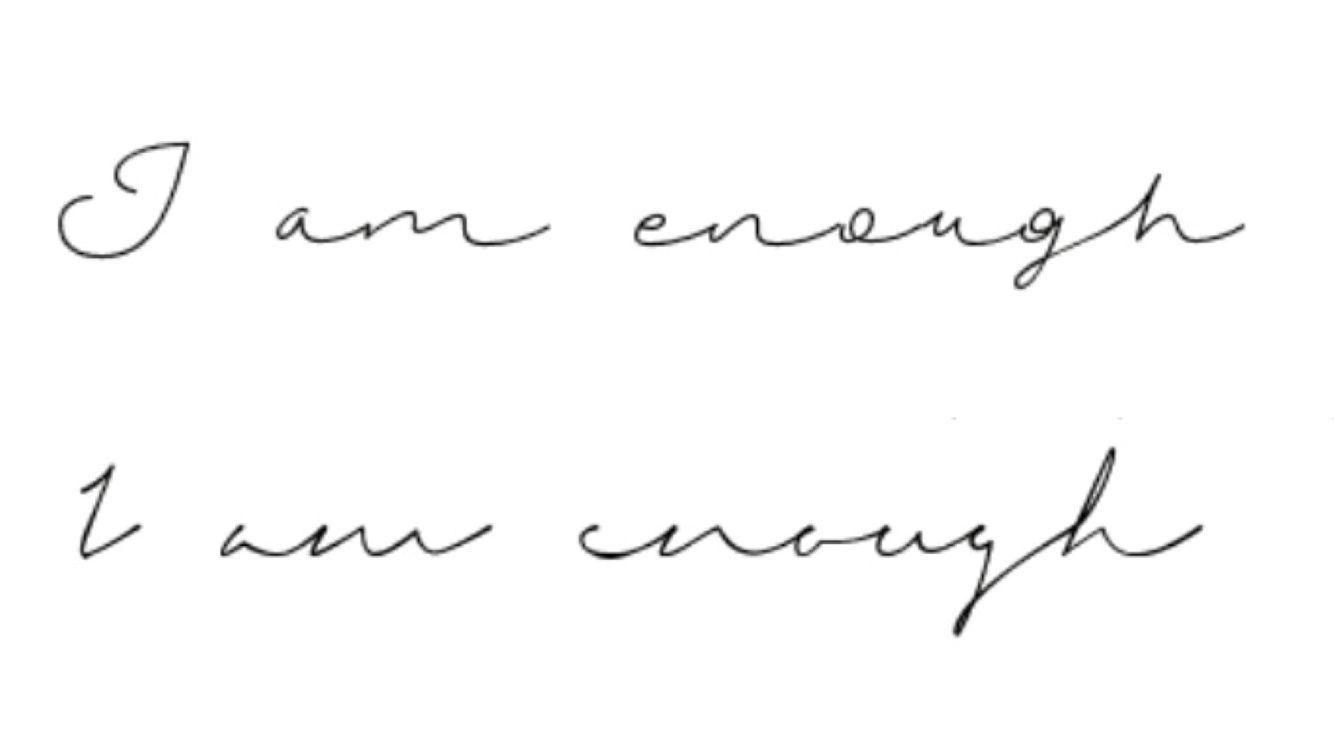 i am enough tattoo ideas 0040