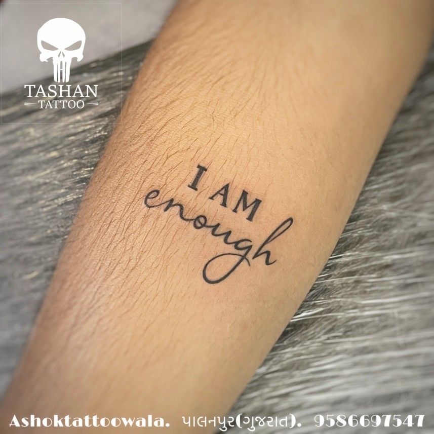 i am enough tattoo placement ideas