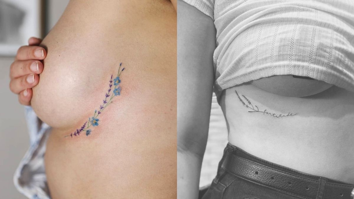 inspirational under breast tattoo concepts