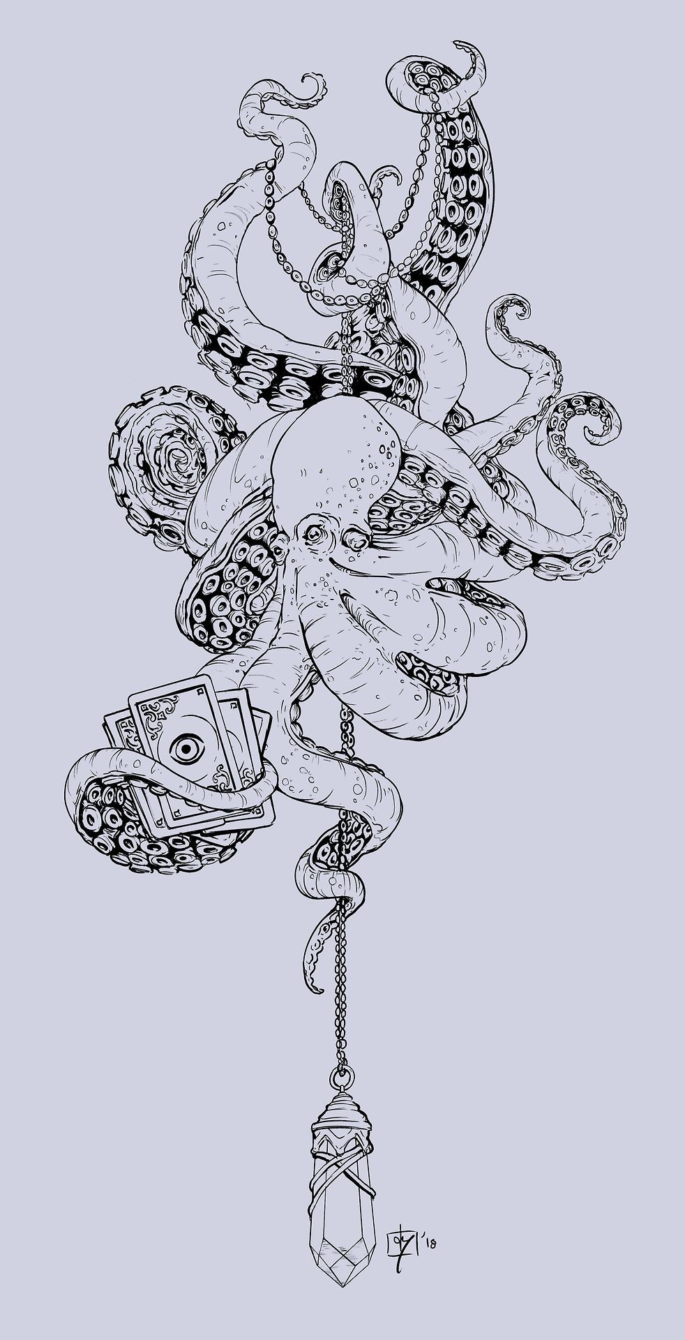 intricate octopus tattoo designs.