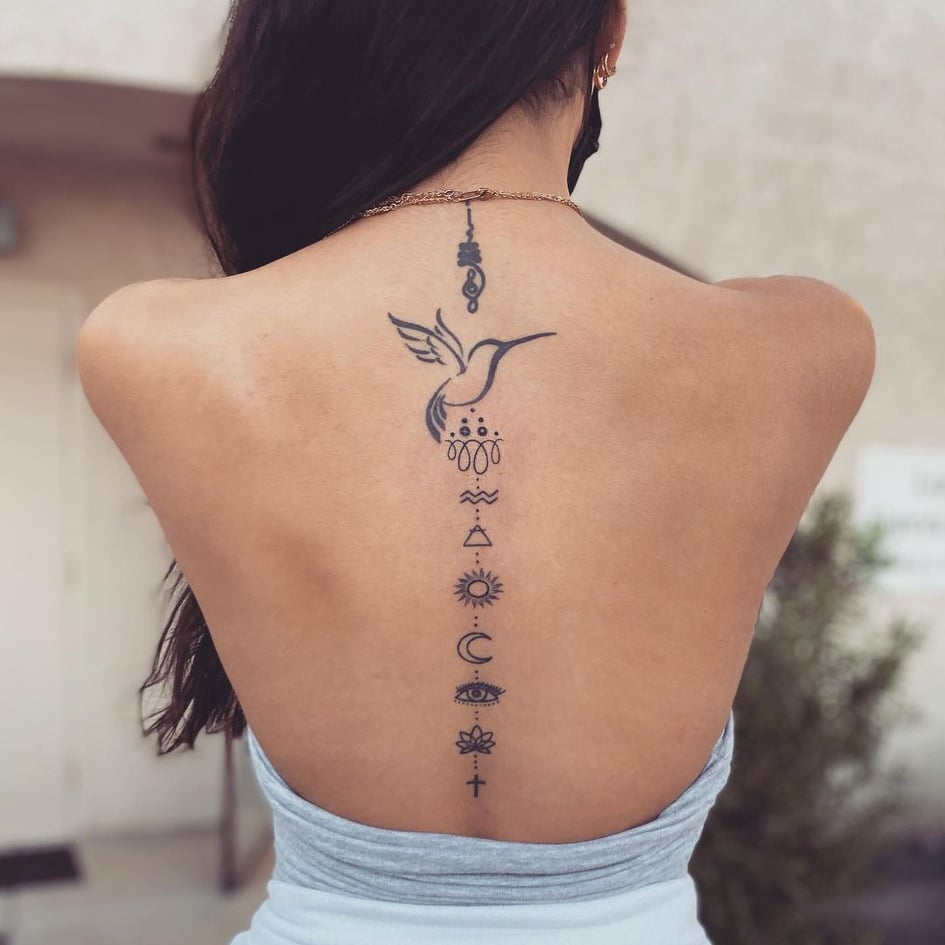 intricate spine tattoo ideas