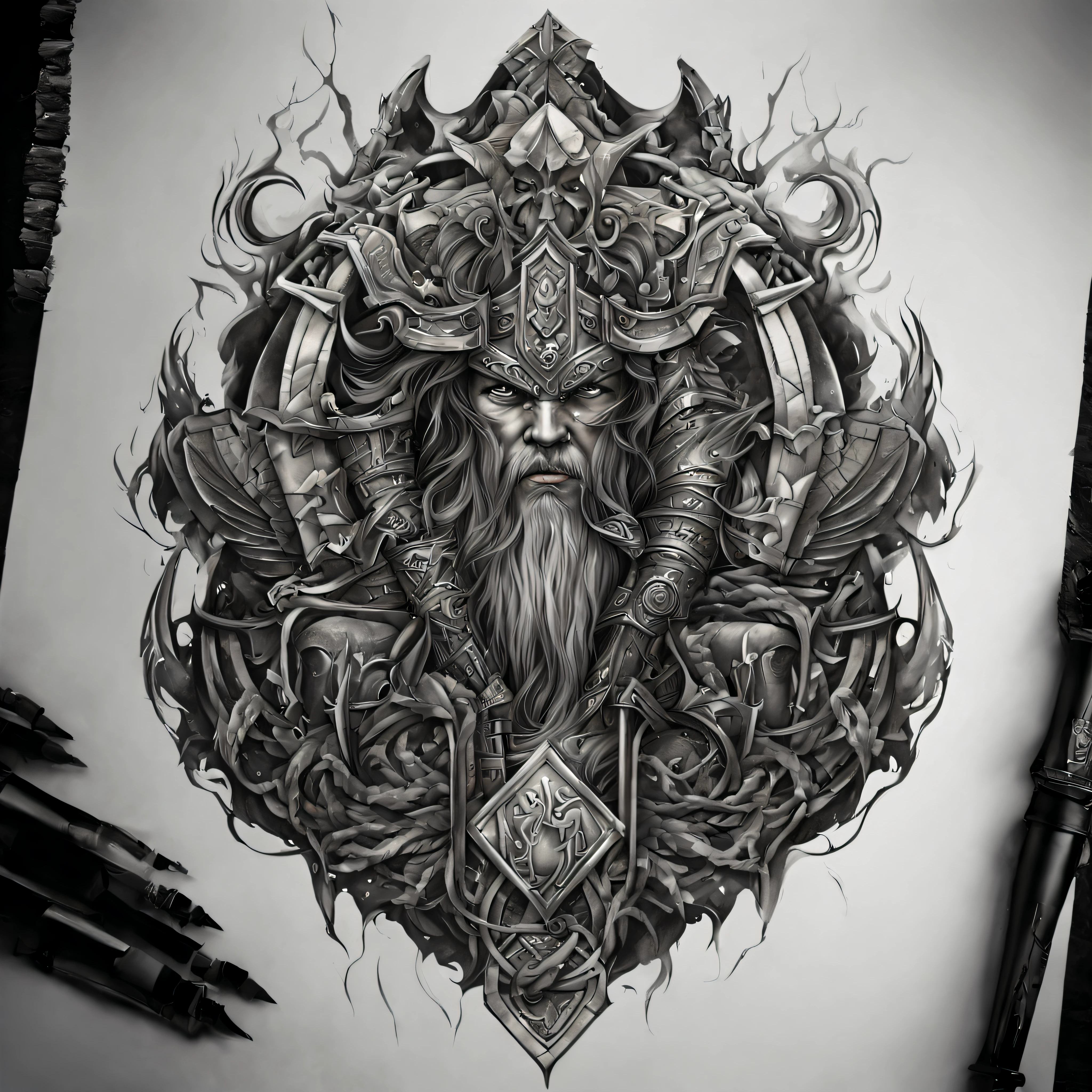 intricate Valhalla tattoo patterns