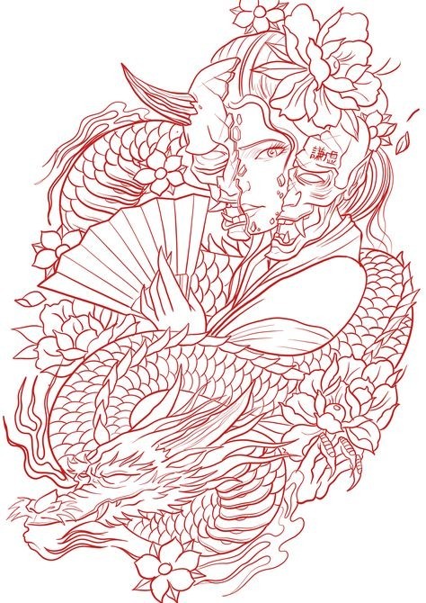 Japanese Geisha tattoo ideas 0023