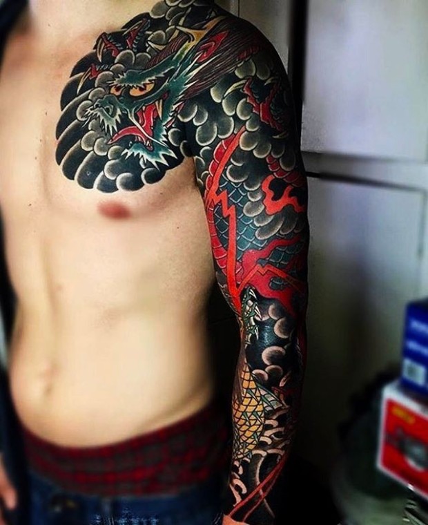 Japanese sleeve tattoo ideas 0025