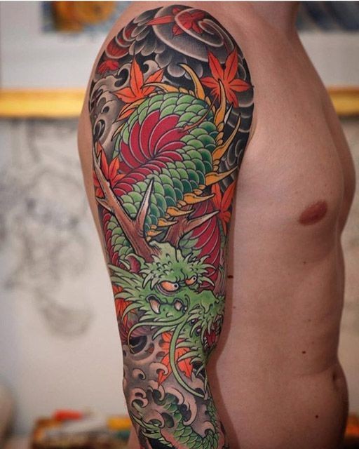 Japanese sleeve tattoo ideas 0027