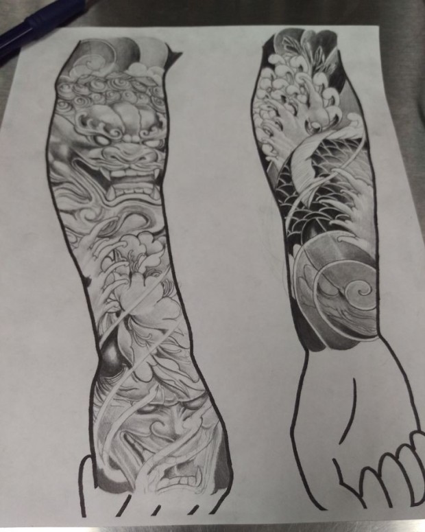 Japanese sleeve tattoo ideas 0029