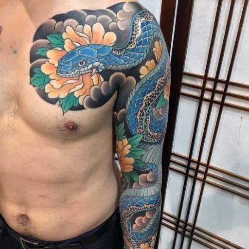 Japanese sleeve tattoo ideas 0031