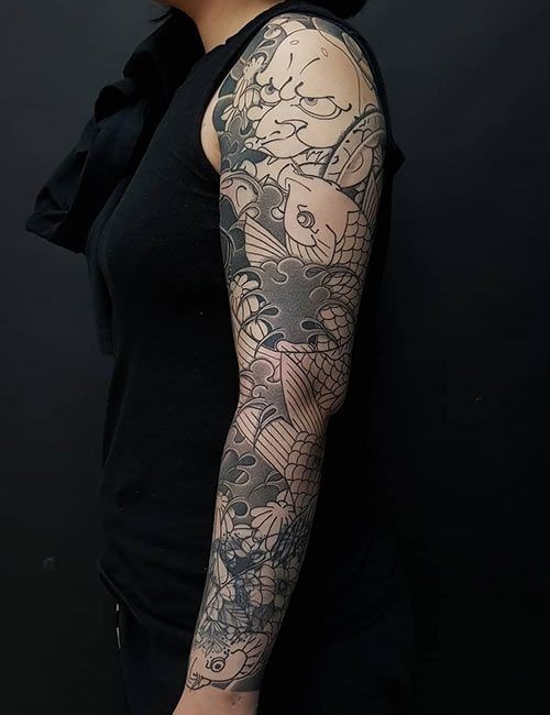 Japanese sleeve tattoo ideas 0033