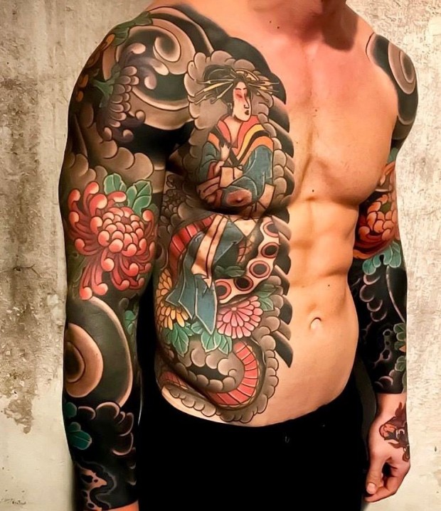 Japanese sleeve tattoo ideas 0040