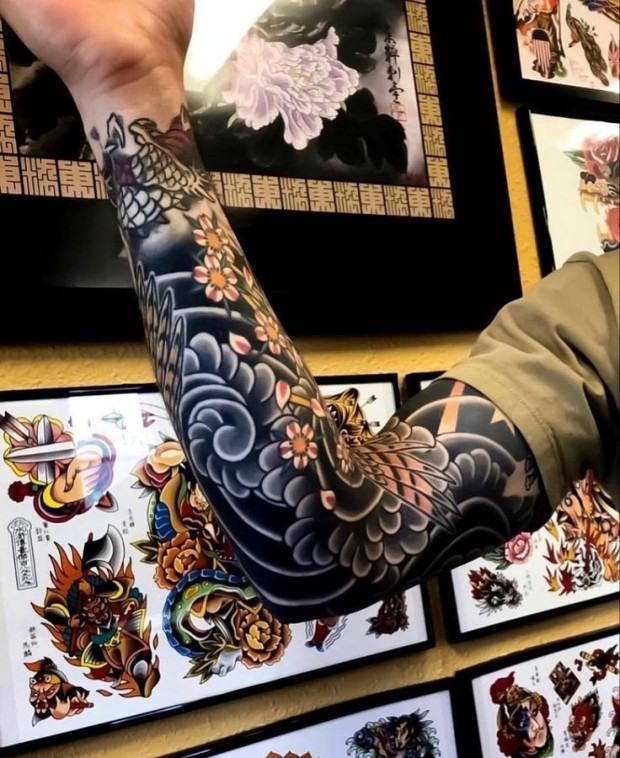 Japanese sleeve tattoo ideas 0048