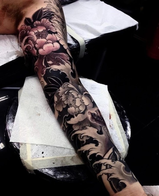 Japanese sleeve tattoo ideas 0058