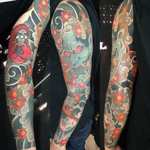 Japanese sleeve tattoo ideas 0076