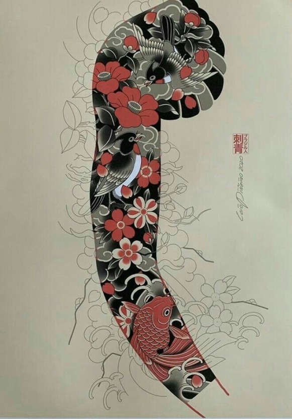 Japanese sleeve tattoo ideas 0093