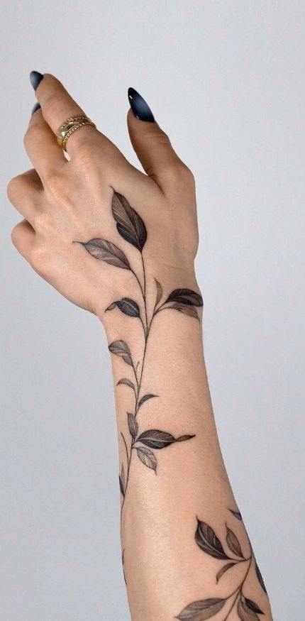 leaf tattoo ideas 0048