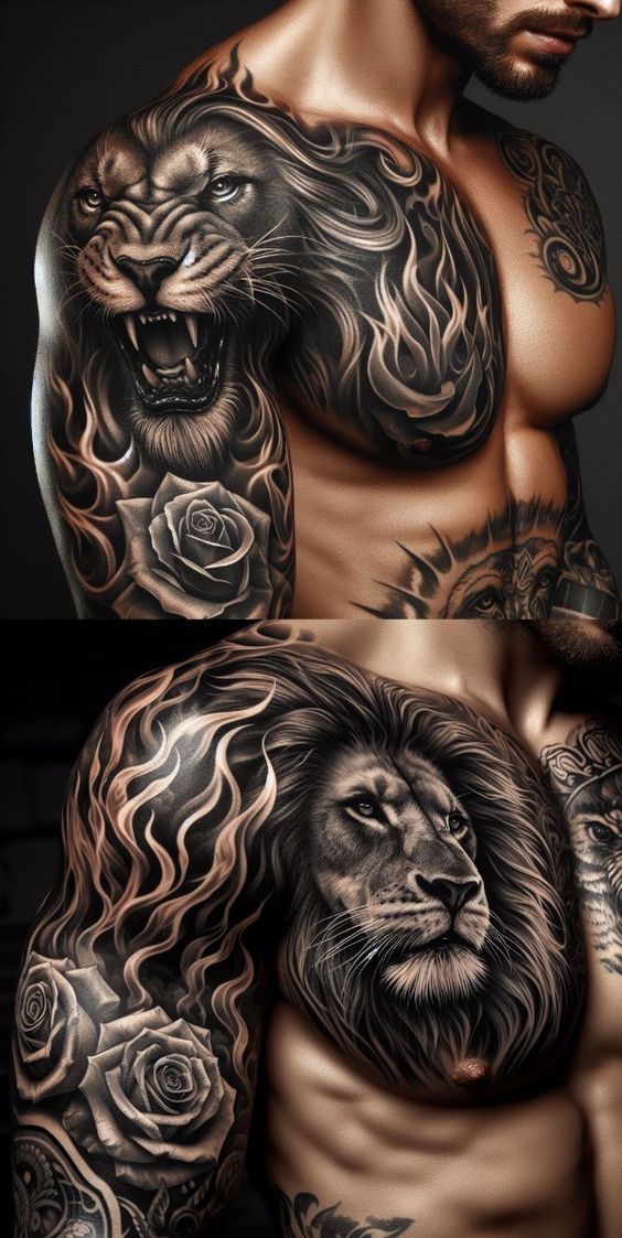 lion tattoo ideas 0056