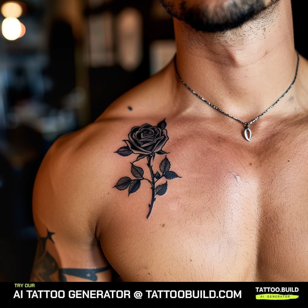 male flower tattoo ideas 0016