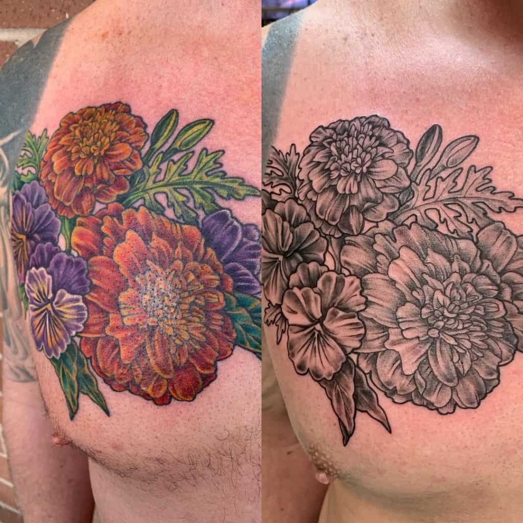 male flower tattoo ideas 0052