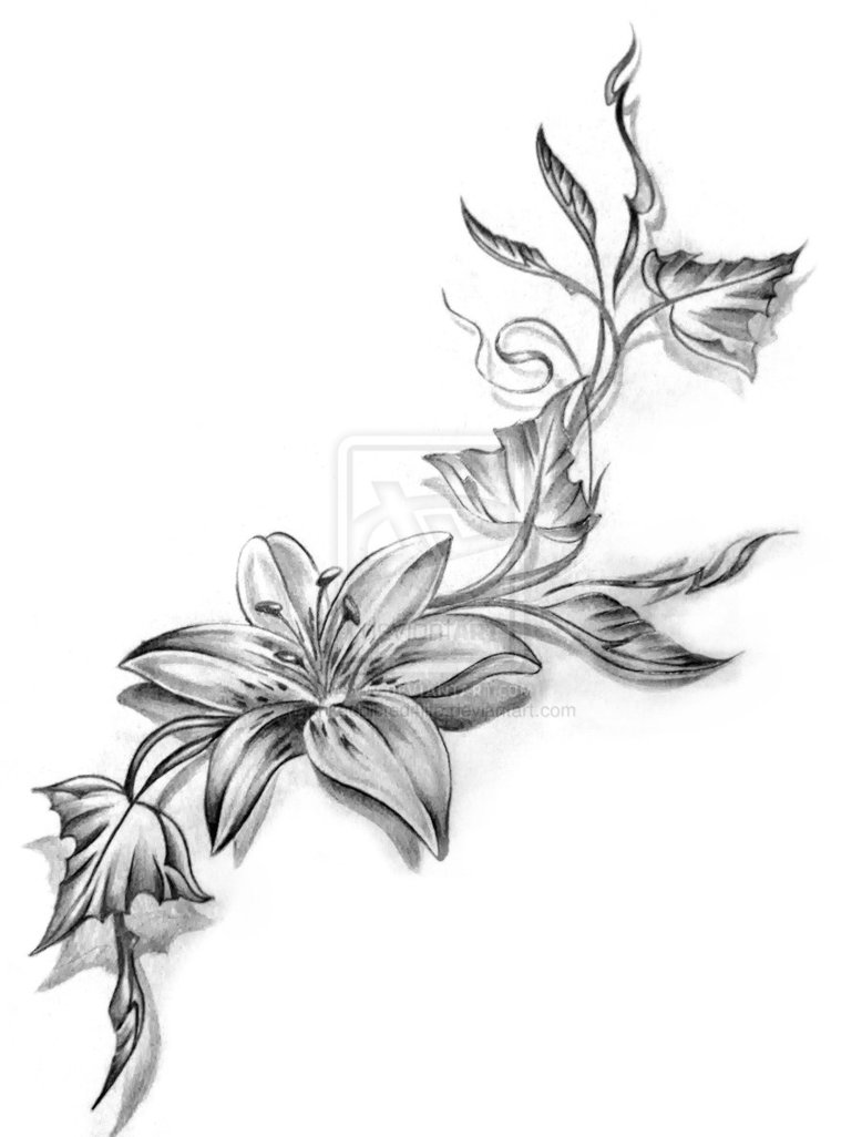 male flower tattoo ideas 0060