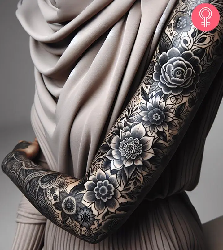 male flower tattoo ideas 0066