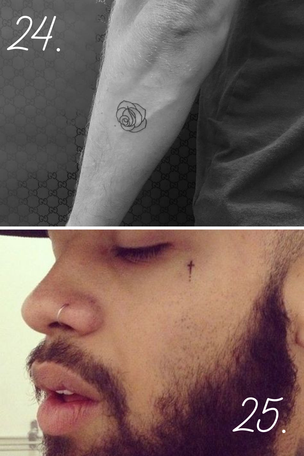 Male small face tattoo ideas