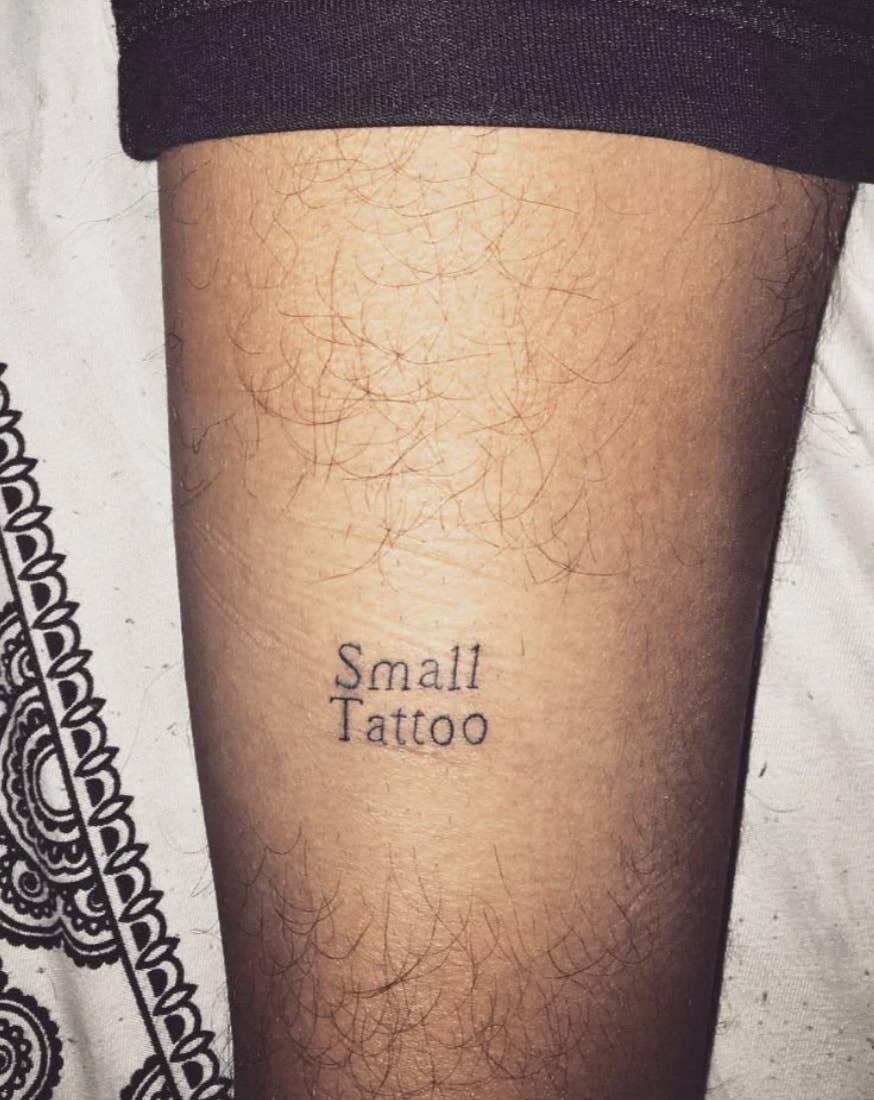 Male small face tattoo 0058