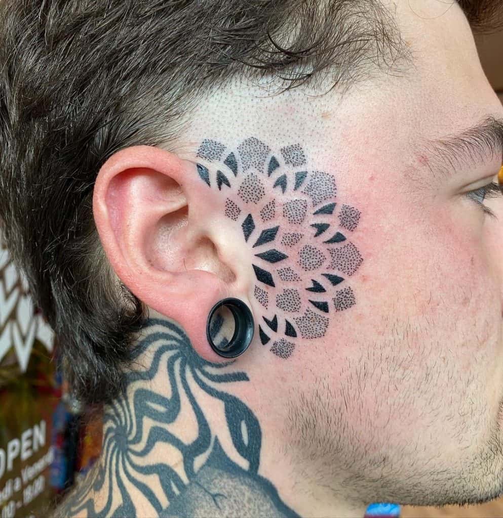 male small male face tattoo 0045