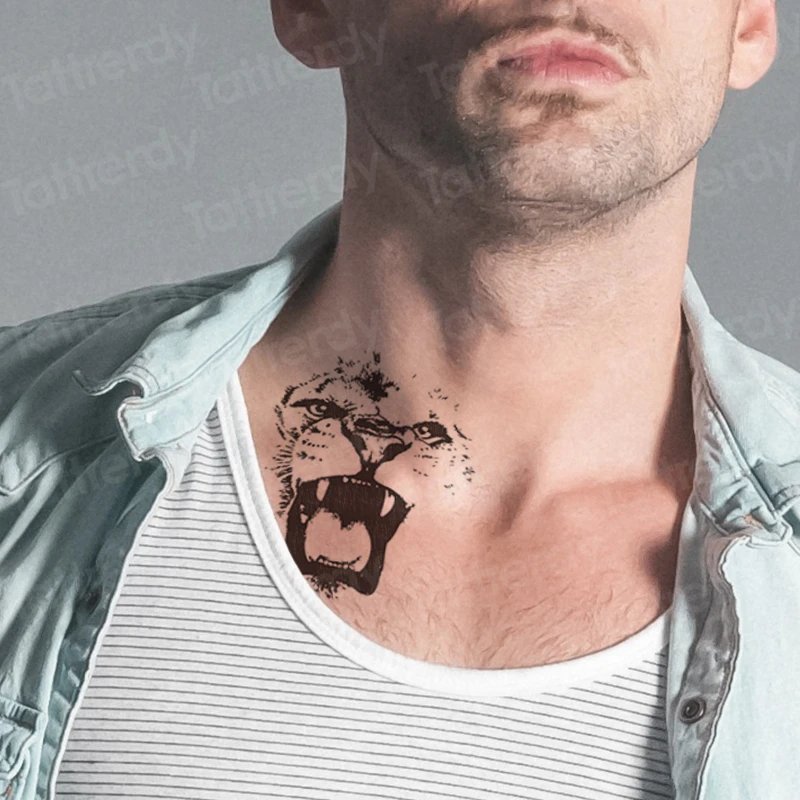 male small male face tattoo 0076