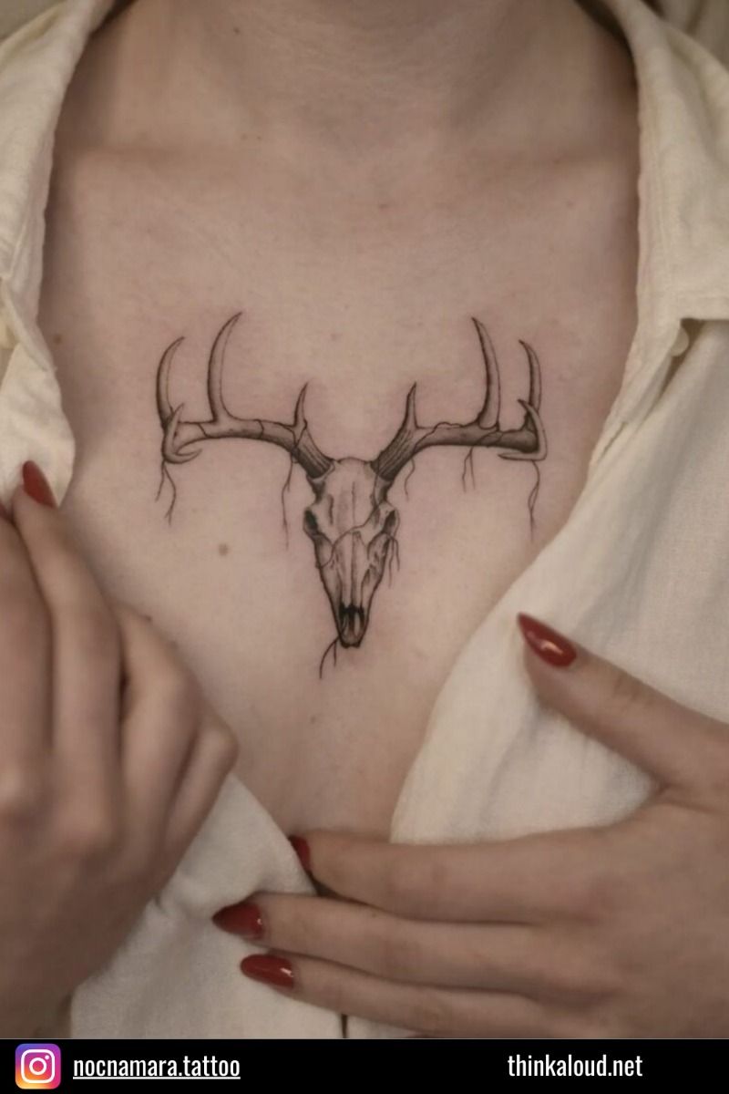 matching deer tattoo ideas for couples