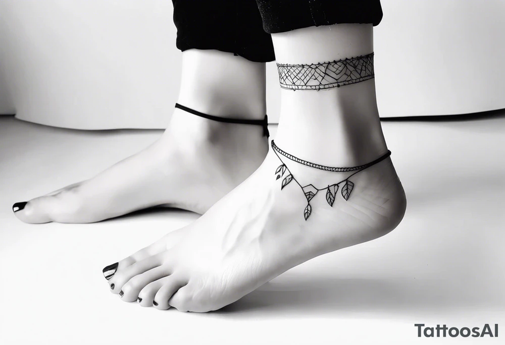 meaningful ankle bracelet tattoo designs.