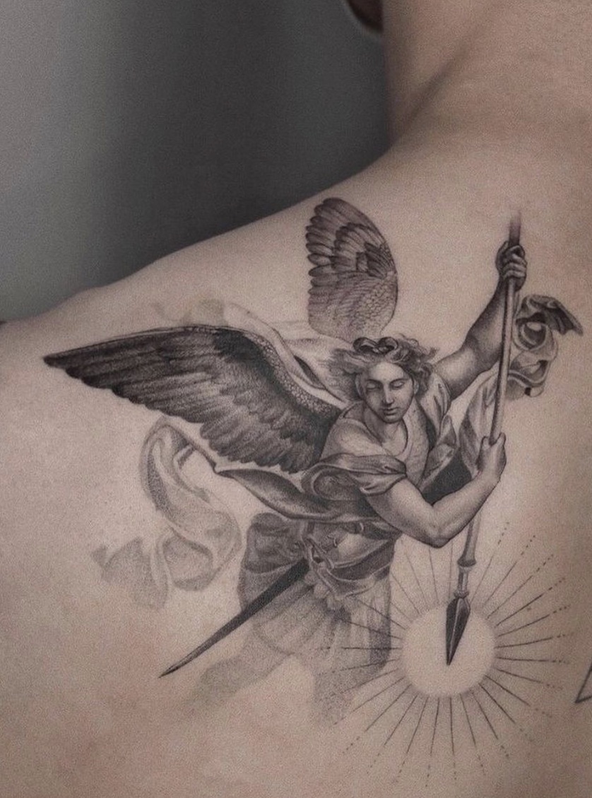 meaningful Archangel Gabriel tattoo designs