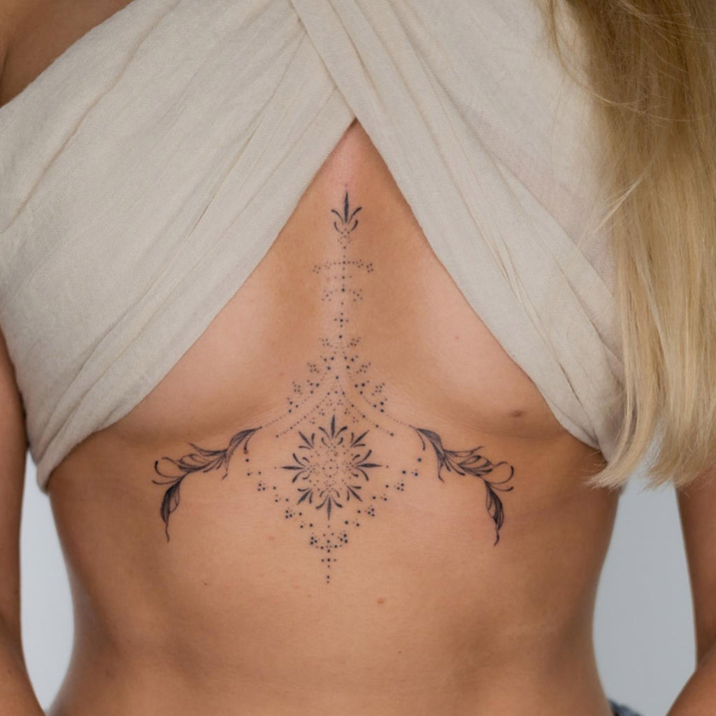 meaningful cute small sternum tattoo concepts