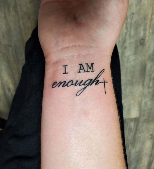 meaningful i am enough tattoos