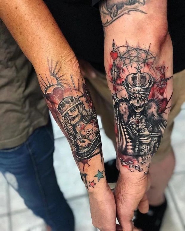 meaningful king and queen tattoo styles