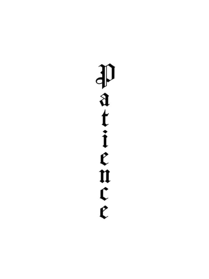 meaningful patience tattoo ideas for personal expression