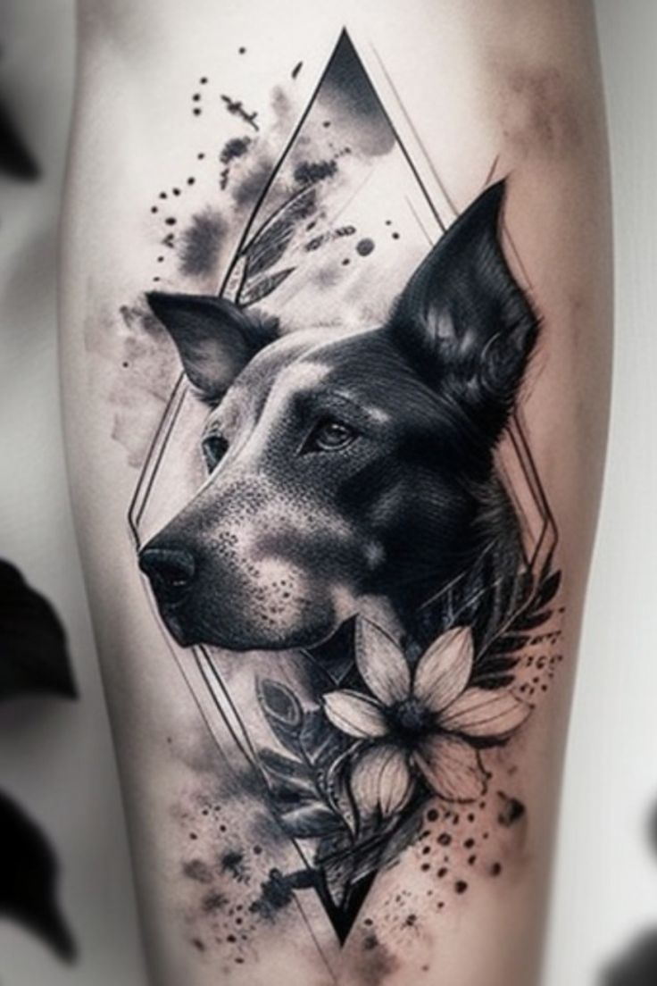 memorial dog tattoo ideas 0085