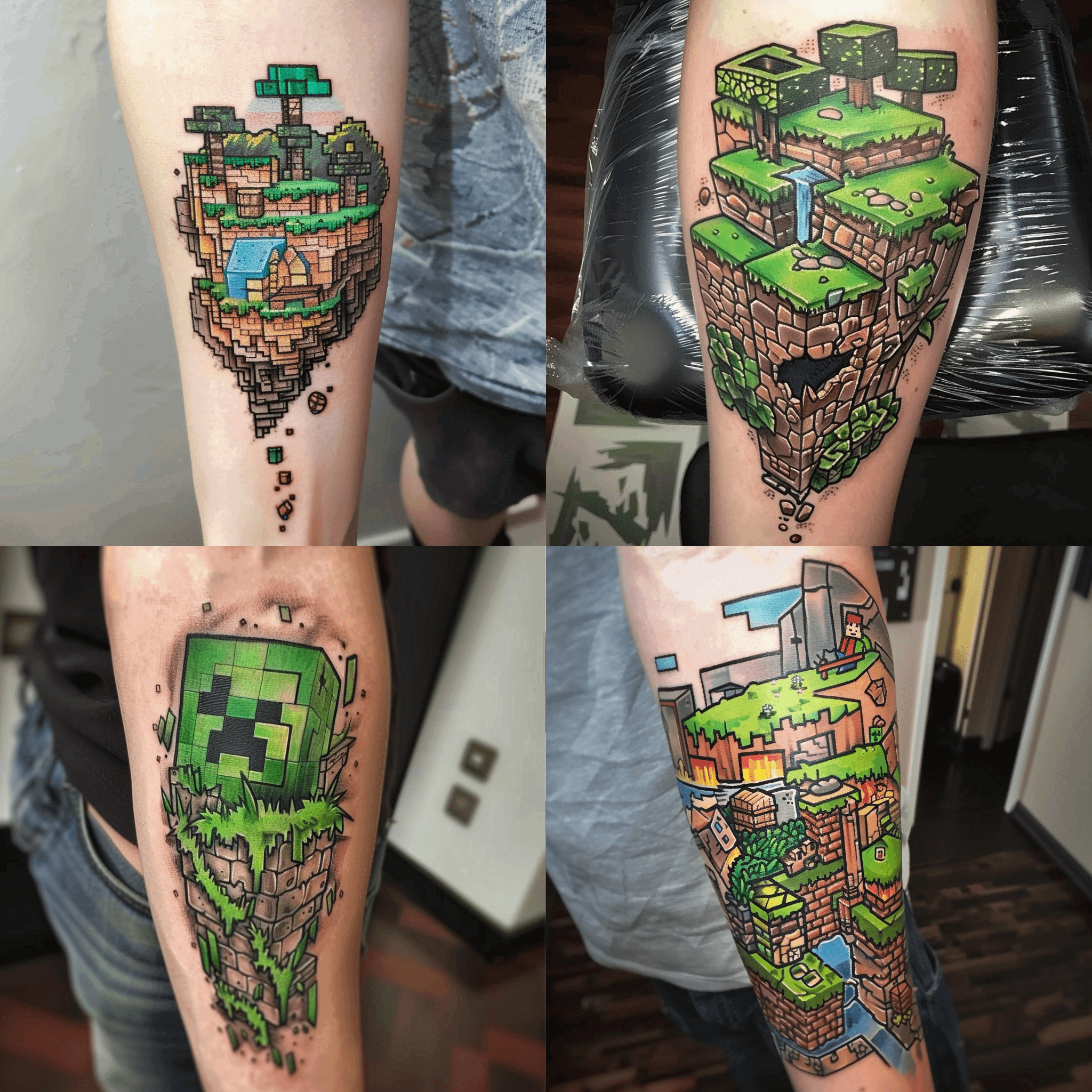 Minecraft tattoo ideas for gamers