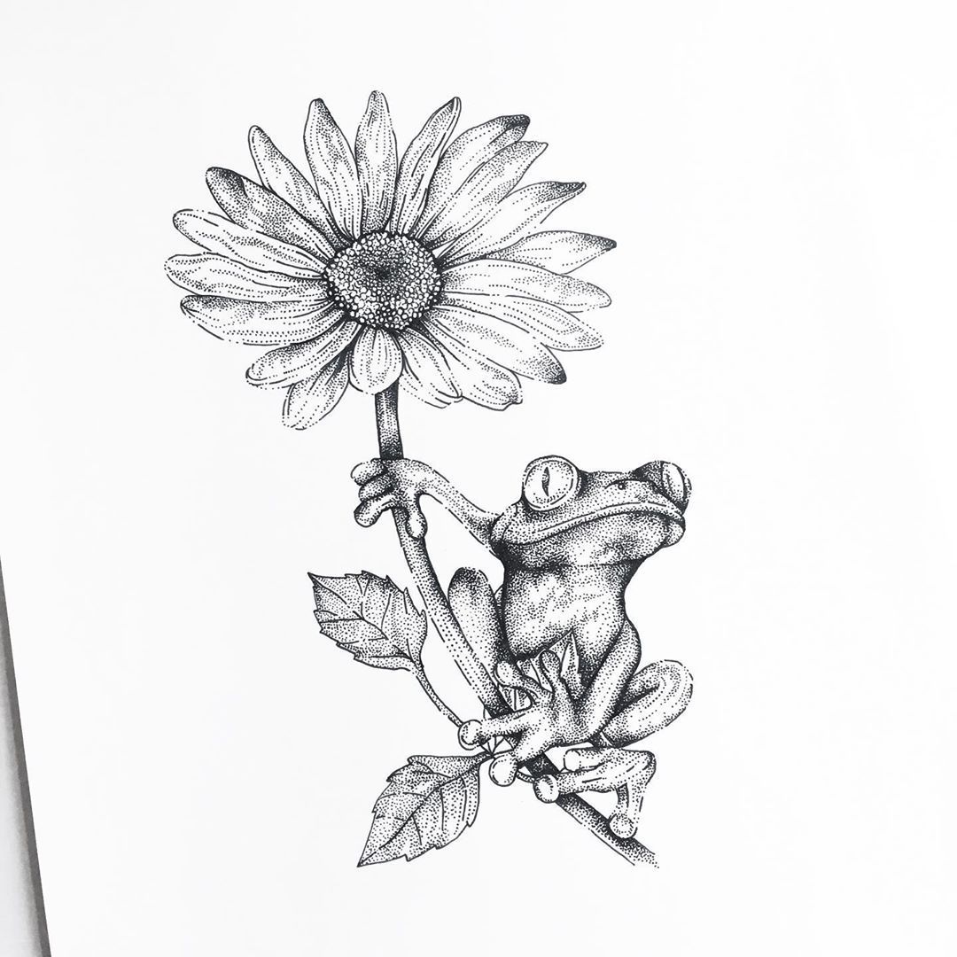 mini small frog tattoo 0085