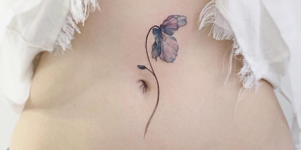 Minimalist abdomen tattoo ideas