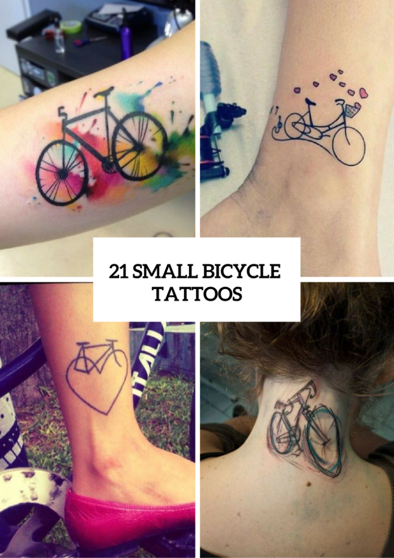 minimalist bicycle tattoo designs