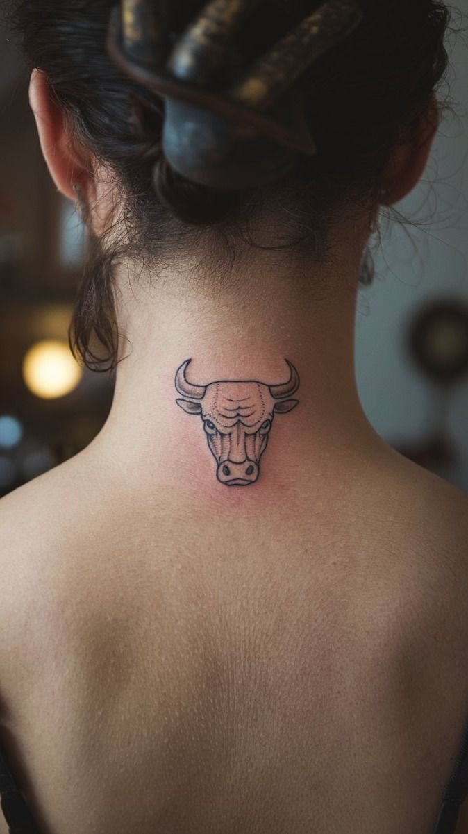 minimalist bull tattoo ideas