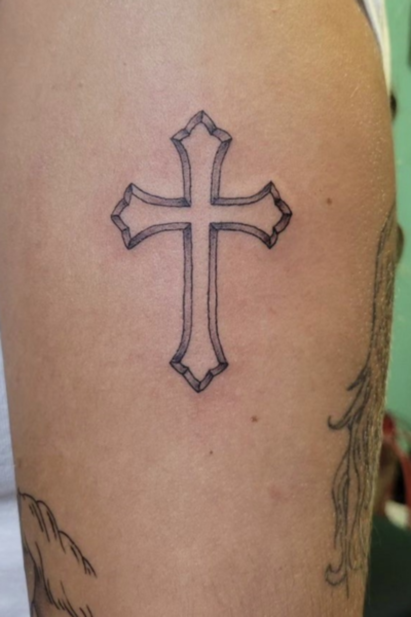 Minimalist cross tattoo designs