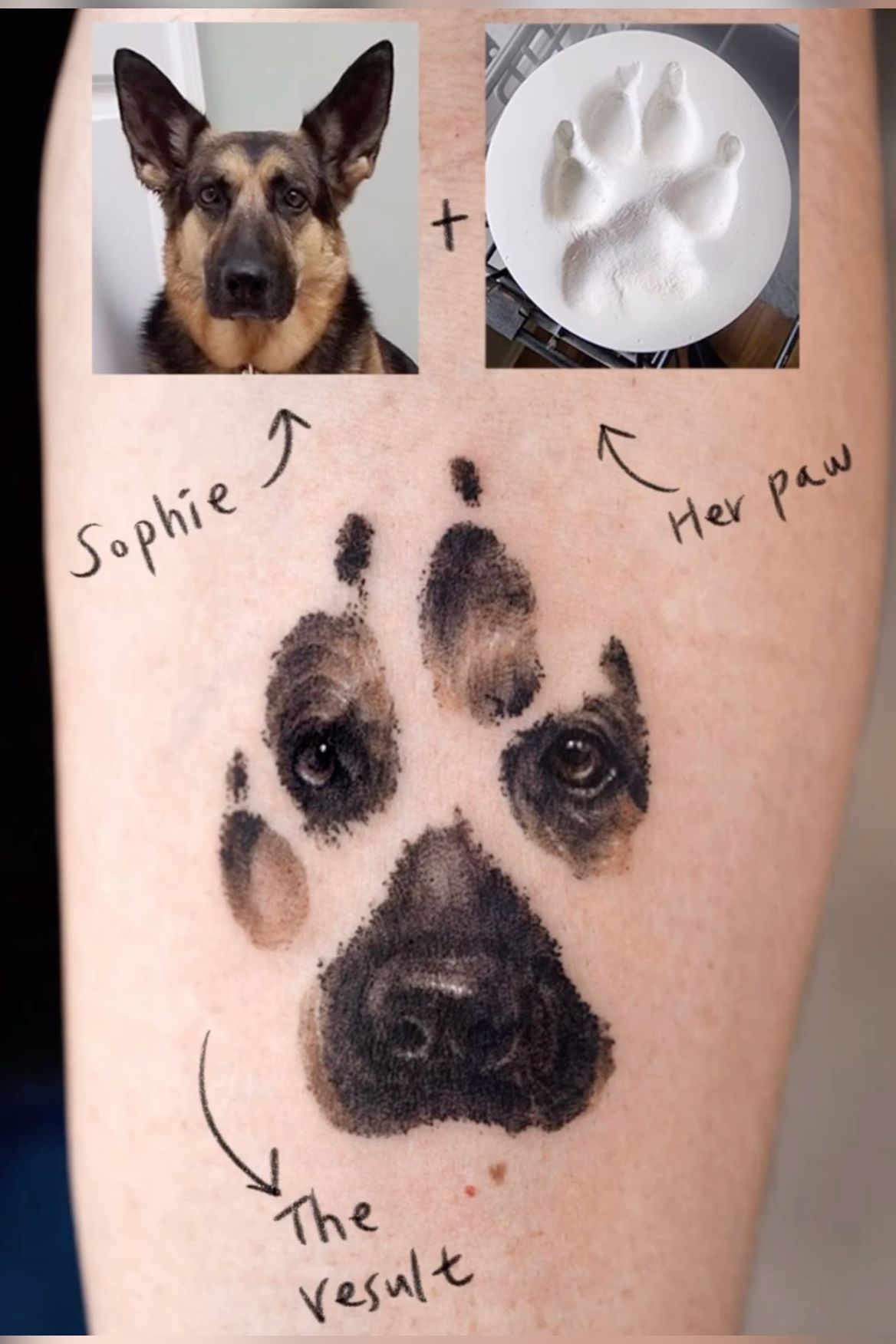 minimalist dog paw tattoo designs