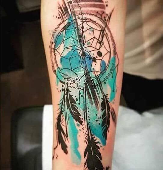 minimalist dream catcher tattoo concepts