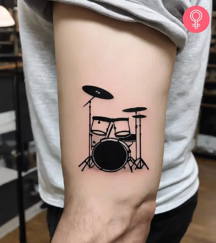 minimalist drummer tattoo ideas