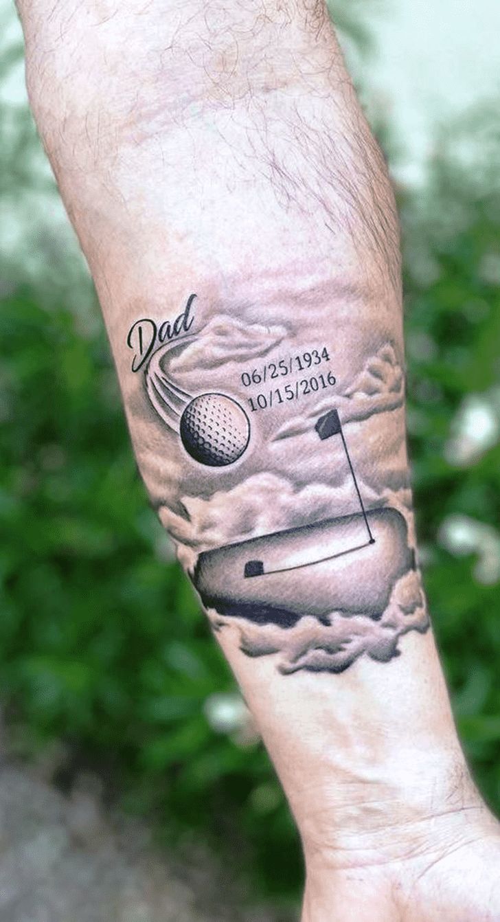 minimalist golf tattoo ideas